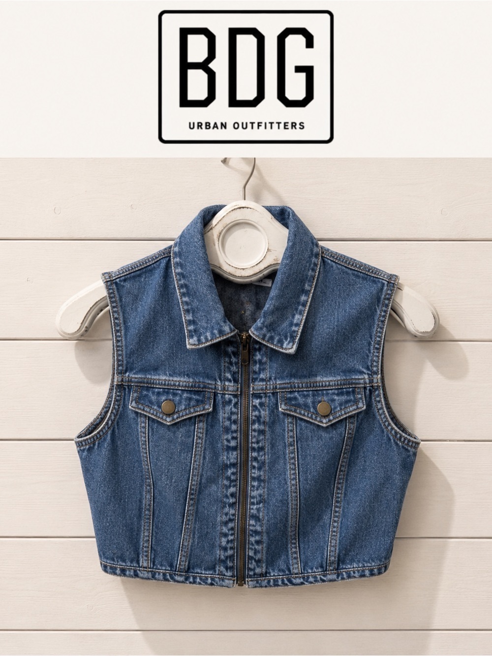 Urban Outfitters BDG – Cropped Denim Vest – Size M